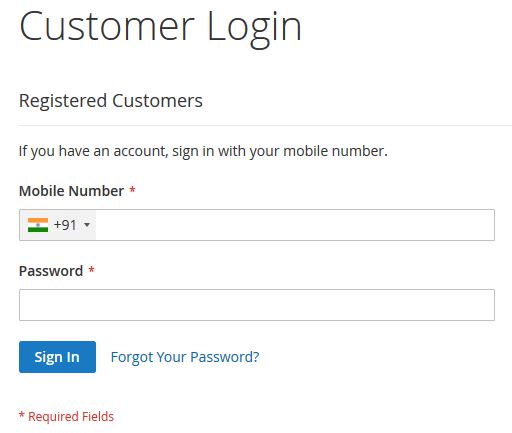 Login With Mobile Number