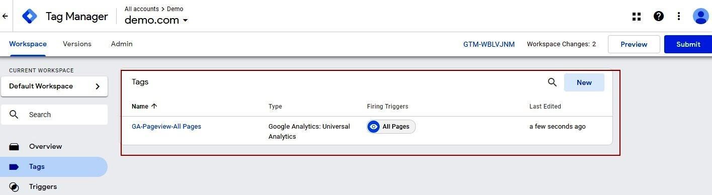 Tag Configuration