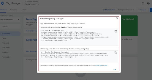 Install Google Tag Manager