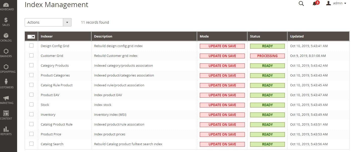 Magento 2 Index Management