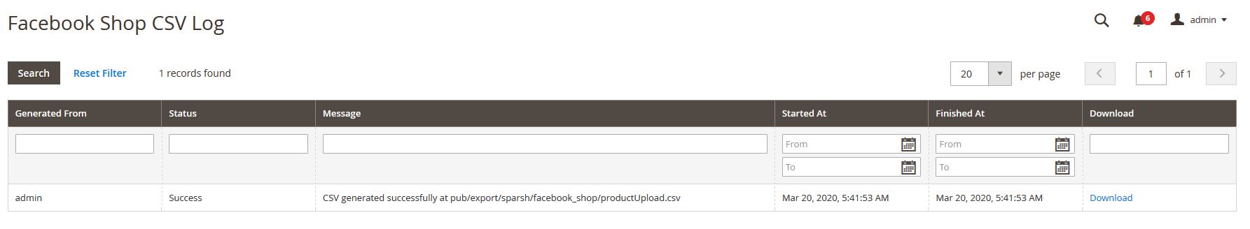 Facebook Shop Integration