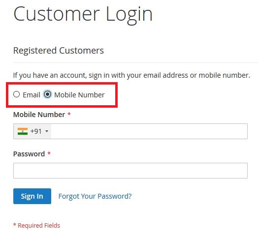 Login With Mobile Number