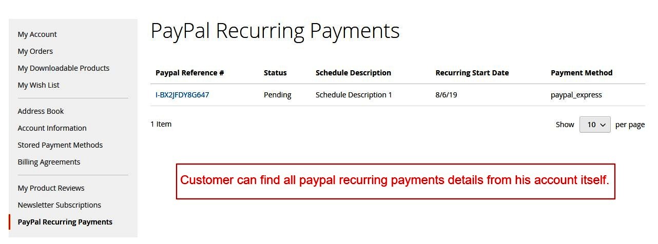 Paypal Recurring Payment